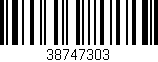 Código de barras (EAN, GTIN, SKU, ISBN): '38747303'