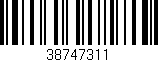 Código de barras (EAN, GTIN, SKU, ISBN): '38747311'