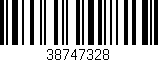 Código de barras (EAN, GTIN, SKU, ISBN): '38747328'