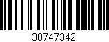 Código de barras (EAN, GTIN, SKU, ISBN): '38747342'