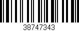 Código de barras (EAN, GTIN, SKU, ISBN): '38747343'