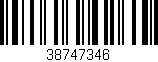 Código de barras (EAN, GTIN, SKU, ISBN): '38747346'