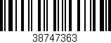 Código de barras (EAN, GTIN, SKU, ISBN): '38747363'
