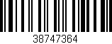 Código de barras (EAN, GTIN, SKU, ISBN): '38747364'