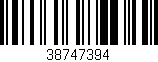 Código de barras (EAN, GTIN, SKU, ISBN): '38747394'