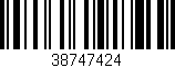 Código de barras (EAN, GTIN, SKU, ISBN): '38747424'