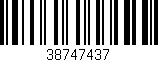 Código de barras (EAN, GTIN, SKU, ISBN): '38747437'
