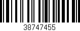Código de barras (EAN, GTIN, SKU, ISBN): '38747455'
