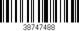 Código de barras (EAN, GTIN, SKU, ISBN): '38747488'