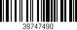 Código de barras (EAN, GTIN, SKU, ISBN): '38747490'