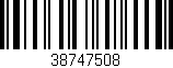 Código de barras (EAN, GTIN, SKU, ISBN): '38747508'