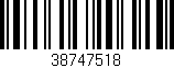 Código de barras (EAN, GTIN, SKU, ISBN): '38747518'