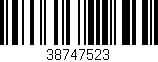 Código de barras (EAN, GTIN, SKU, ISBN): '38747523'