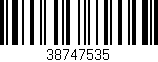 Código de barras (EAN, GTIN, SKU, ISBN): '38747535'