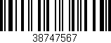 Código de barras (EAN, GTIN, SKU, ISBN): '38747567'