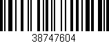 Código de barras (EAN, GTIN, SKU, ISBN): '38747604'