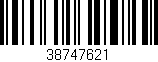 Código de barras (EAN, GTIN, SKU, ISBN): '38747621'