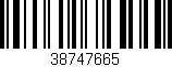Código de barras (EAN, GTIN, SKU, ISBN): '38747665'