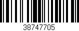 Código de barras (EAN, GTIN, SKU, ISBN): '38747705'