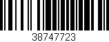 Código de barras (EAN, GTIN, SKU, ISBN): '38747723'