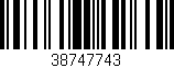 Código de barras (EAN, GTIN, SKU, ISBN): '38747743'