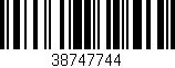 Código de barras (EAN, GTIN, SKU, ISBN): '38747744'