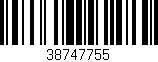 Código de barras (EAN, GTIN, SKU, ISBN): '38747755'