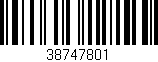 Código de barras (EAN, GTIN, SKU, ISBN): '38747801'