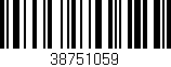 Código de barras (EAN, GTIN, SKU, ISBN): '38751059'