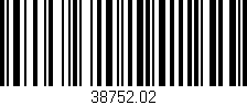 Código de barras (EAN, GTIN, SKU, ISBN): '38752.02'