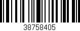 Código de barras (EAN, GTIN, SKU, ISBN): '38758405'
