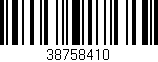 Código de barras (EAN, GTIN, SKU, ISBN): '38758410'