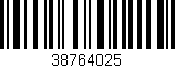 Código de barras (EAN, GTIN, SKU, ISBN): '38764025'