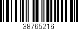 Código de barras (EAN, GTIN, SKU, ISBN): '38765216'