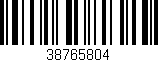 Código de barras (EAN, GTIN, SKU, ISBN): '38765804'