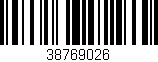 Código de barras (EAN, GTIN, SKU, ISBN): '38769026'