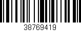 Código de barras (EAN, GTIN, SKU, ISBN): '38769419'