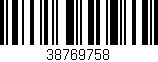 Código de barras (EAN, GTIN, SKU, ISBN): '38769758'
