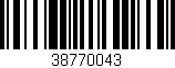 Código de barras (EAN, GTIN, SKU, ISBN): '38770043'