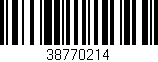 Código de barras (EAN, GTIN, SKU, ISBN): '38770214'