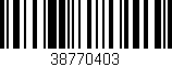 Código de barras (EAN, GTIN, SKU, ISBN): '38770403'