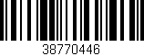 Código de barras (EAN, GTIN, SKU, ISBN): '38770446'