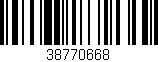 Código de barras (EAN, GTIN, SKU, ISBN): '38770668'