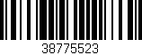 Código de barras (EAN, GTIN, SKU, ISBN): '38775523'