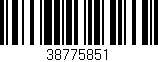 Código de barras (EAN, GTIN, SKU, ISBN): '38775851'
