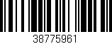 Código de barras (EAN, GTIN, SKU, ISBN): '38775961'