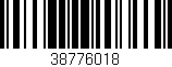 Código de barras (EAN, GTIN, SKU, ISBN): '38776018'
