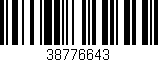 Código de barras (EAN, GTIN, SKU, ISBN): '38776643'