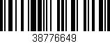Código de barras (EAN, GTIN, SKU, ISBN): '38776649'