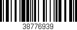 Código de barras (EAN, GTIN, SKU, ISBN): '38776939'